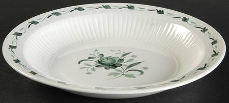 Lincoln (Green Vine on Rim) Rim Soup Bowl