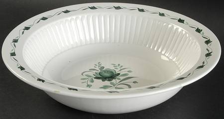 Lincoln (Green Vine on Rim) 10" Round Vegetable Bowl