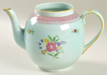Lowestoft (Newer Backstamp) Teapot No Lid