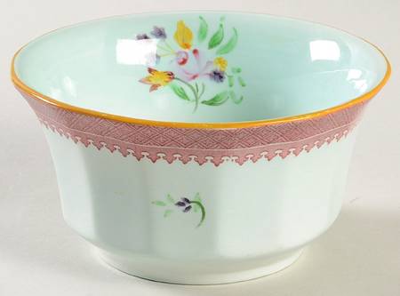 Lowestoft (Newer Backstamp) Cranberry Bowl
