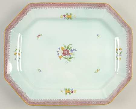 Lowestoft (Newer Backstamp) 16" Oval Serving Platter