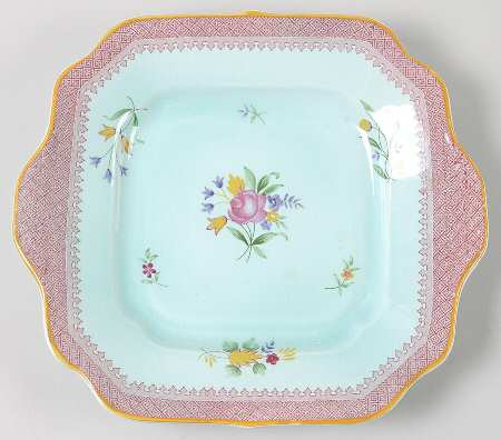 Lowestoft (Newer Backstamp) Square Handled Cake Plate