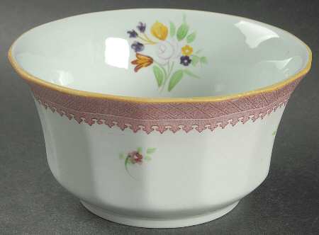 Lowestoft (Older Backstamp) Cranberry Bowl