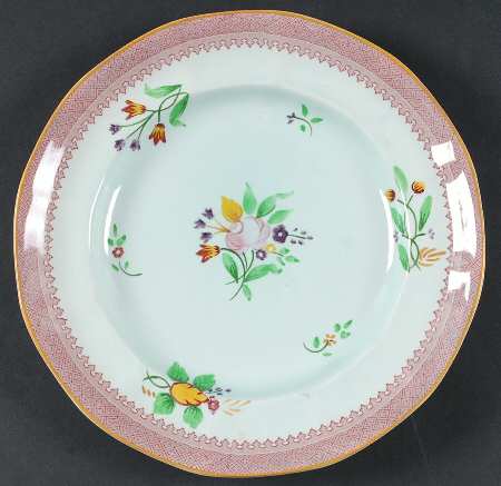 Lowestoft (Older Backstamp) Luncheon Plate