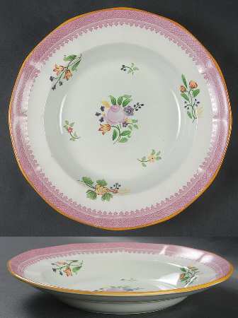 Lowestoft (Older Backstamp) Large Rim Soup Bowl