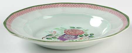 Mandalay Green Large Rim Soup Bowl
