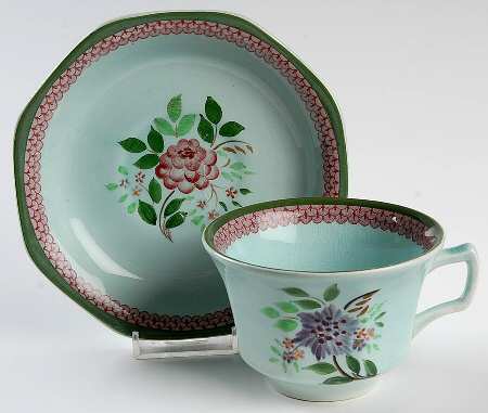Mandalay Green Oversized Cup & Saucer Set