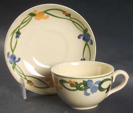 Mexico Flat Cup & Saucer Set by Adams China