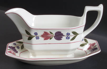 Old Colonial (Newer Backstamp) Gravy Boat & Underplate/Relish