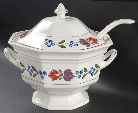 Old Colonial (Newer Backstamp) Tureen & Lid w/Ladle