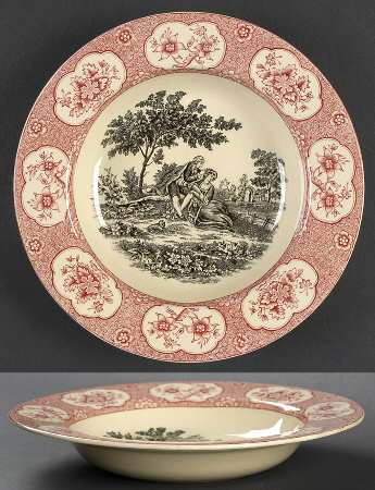 Rose Terrace Rim Soup Bowl