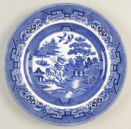 Willow Blue (Smooth, No Trim) 11" Chop Plate (Round Platter)