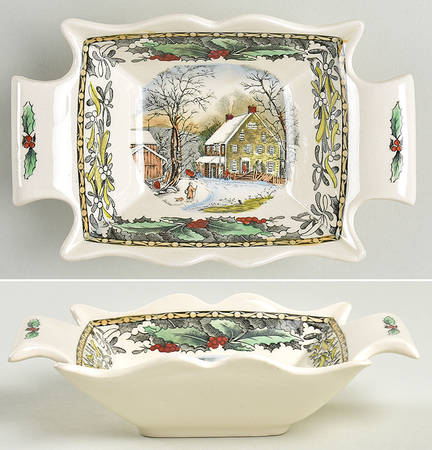 Winter Scenes Black, Multicolor 6" Bon Bon