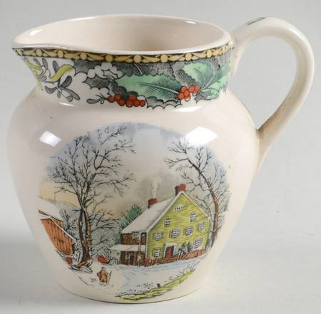 Winter Scenes Black, Multicolor Creamer
