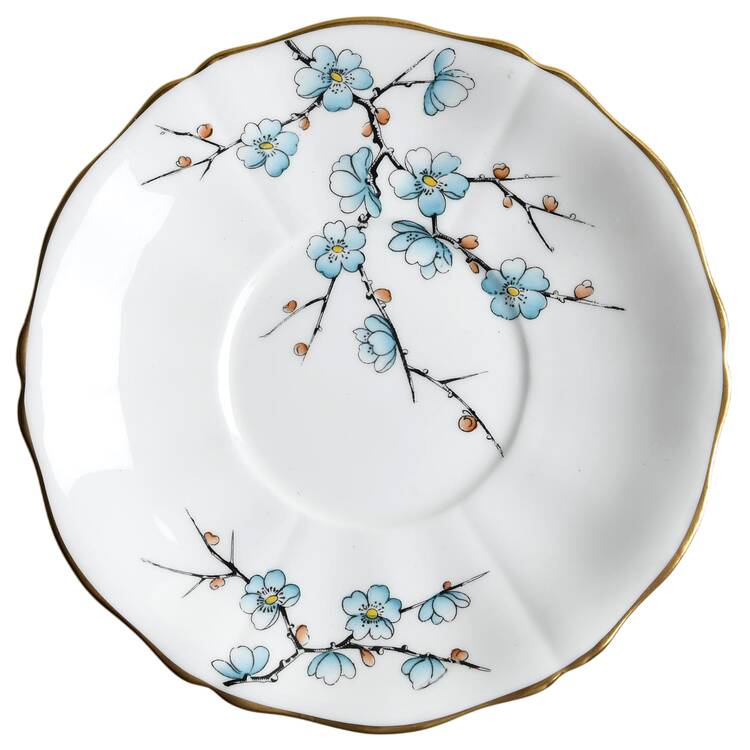 Chinese Blossom (Blue Flowers) Saucer for Cream Soup Bowl by Adderley