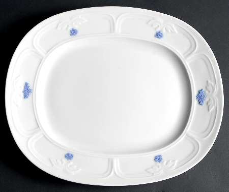 Chelsea (Smooth, Embossed) 13" Oval Serving Platter by Adderley