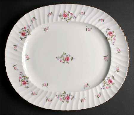Fragrance 15" Oval Serving Platter by Adderley