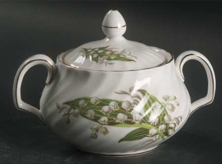 Lily of The Valley Sugar Bowl & Lid by Adderley