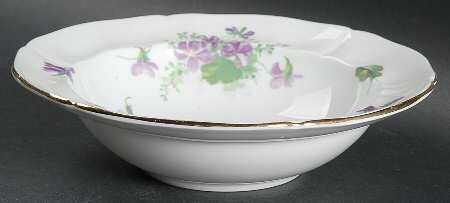 Violet Rim Cereal Bowl