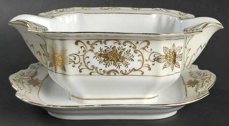 Coronet Gravy Boat with Attached Underplate