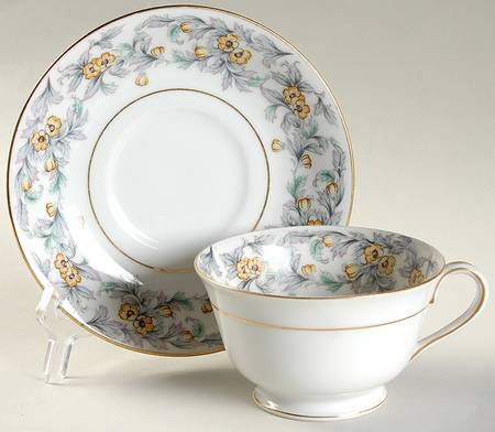 Jonquil Footed Cup & Saucer Set by Adline