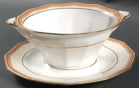 AHR46 Gravy Boat with Attached Underplate by Charles Ahrenfeldt