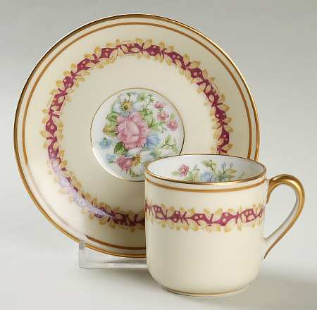 Chataigne Flat Demitasse Cup & Saucer Set
