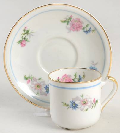 Deauville Flat Demitasse Cup & Saucer Set