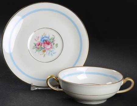 Dinard Flat Cream Soup Bowl & Saucer Set