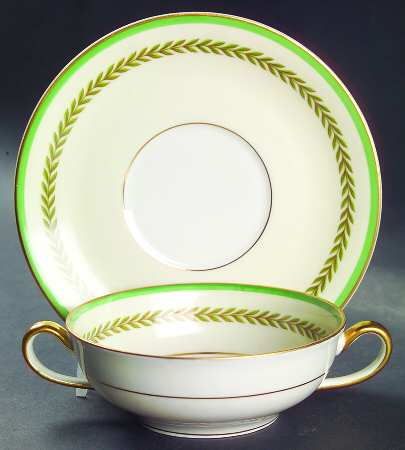 Empire Flat Cream Soup Bowl & Saucer Set