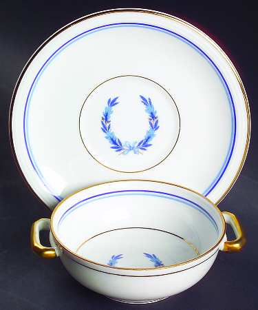 Ludovic Flat Cream Soup Bowl & Saucer Set