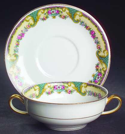 Monceau Flat Cream Soup Bowl & Saucer Set