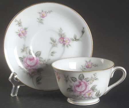 Wild Rose Footed Cup & Saucer Set