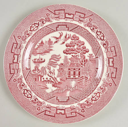 Willow Pink (Cream Background) Salad Plate