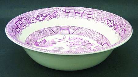 Willow Pink (Cream Background) 9" Round Vegetable Bowl