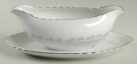 Margot Gravy Boat with Attached Underplate by Amcrest
