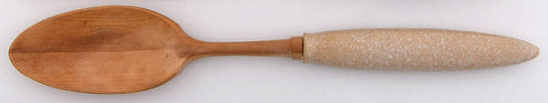 Oriental Rose Salad Serving Spoon with Wood Bowl by Amcrest