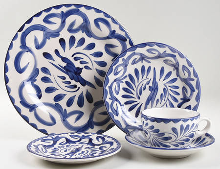 Puebla Blue 40 Piece Estate Set