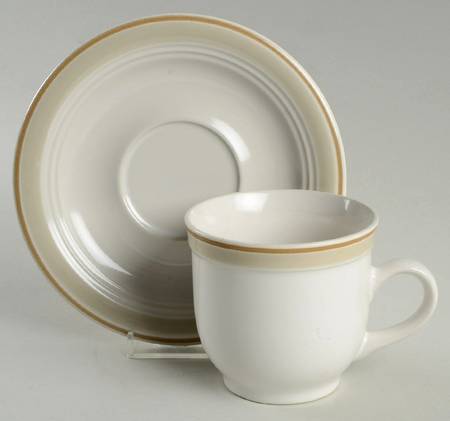 Tea House Flat Cup & Saucer Set