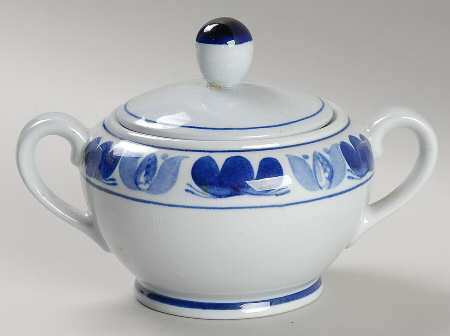 Blue Laurel Mini Sugar Bowl & Lid
