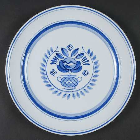 Blue Rose Luncheon Plate