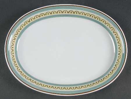 Crown Band 12" Oval Serving Platter