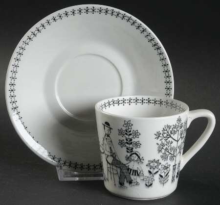 Emilia Flat Demitasse Cup & Saucer Set