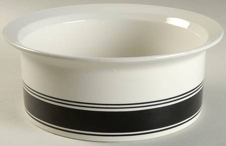 Faenza Black 8" Round Vegetable Bowl
