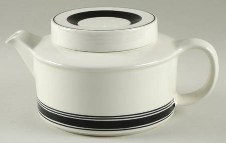 Faenza Black Teapot & Lid with Infuser