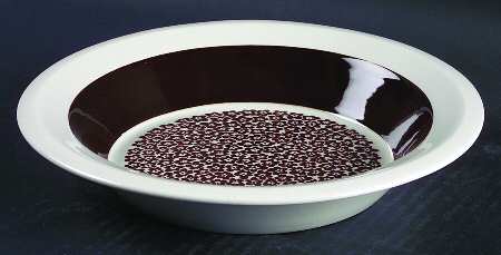 Faenza Brown Rim Soup Bowl by Arabia of Finland