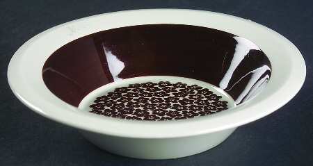 Faenza Brown Rim Fruit/Dessert (Sauce) Bowl by Arabia of Finland