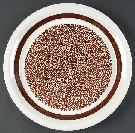 Faenza Brown 11" Chop Plate (Round Platter) by Arabia of Finland