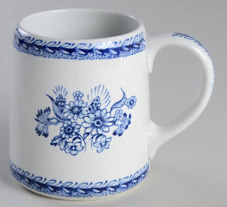 Finn Flower Blue (White Backgound) Mug