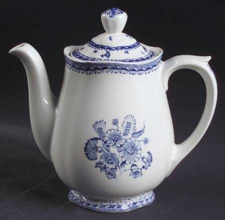 Finn Flower Blue (White Backgound) Coffee Pot & Lid